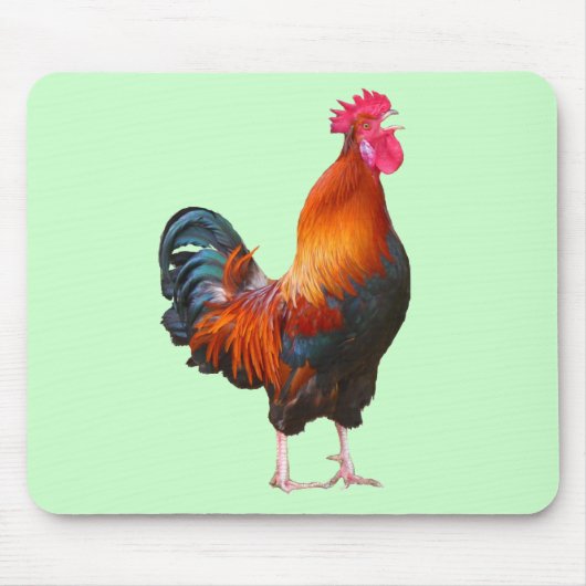Rooster Crowing Mousepad Muismat (Voorkant)