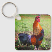 Rooster Crowing Natuur Gepersonaliseerd Sleutelhanger (Voorkant)