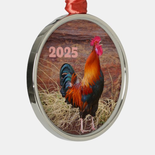Rooster Crowing Ornament (Rechts)