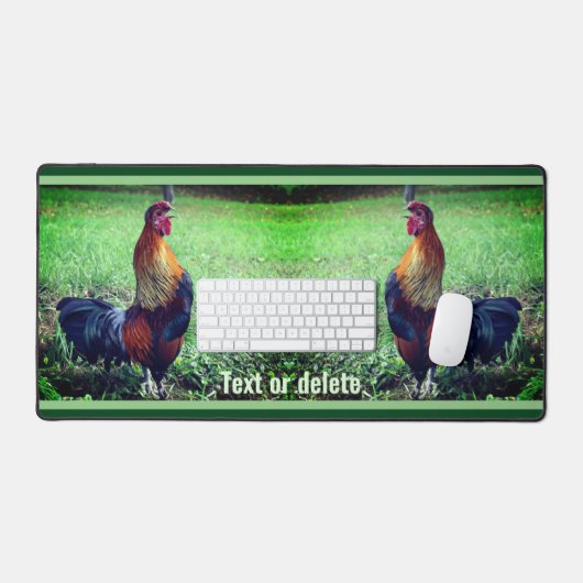 Rooster Crowing Personalized Animal Bureaumat (Keyboard & Muis)