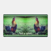 Rooster Crowing Personalized Animal Bureaumat (Voorkant)