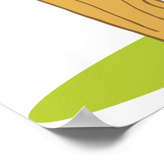 Rooster Crowing Poster (Hoek)