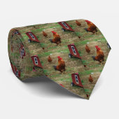 Rooster Crowing Stropdas (Opgerold)