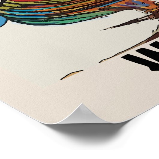 Rooster Crowing, tekst bewerken, Poster (Hoek)