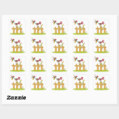Rooster Crowing Vierkante Sticker (Vel)