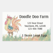 Rooster Custom Eggs Sticker (Voorkant)