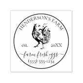 Rooster Custom Rustiek Boerderij Egg Carton Zelfinktende Stempel (Design)