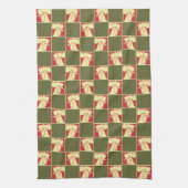 Rooster dambordpatroon theedoek (Verticaal)