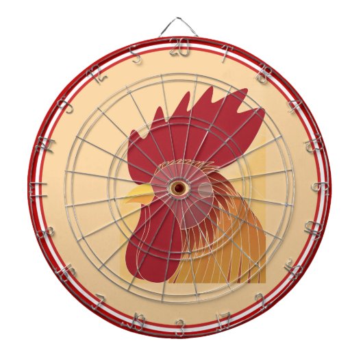 Rooster Dartbord (Voorkant)