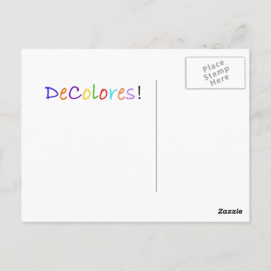 Rooster ~ DeColores Briefkaart (Achterkant)