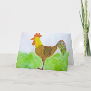 Rooster ~ DeColores Card Kaart