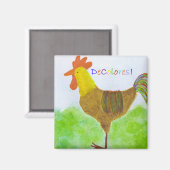 Rooster DeColores Magnet (Voorkant / Achterkant)