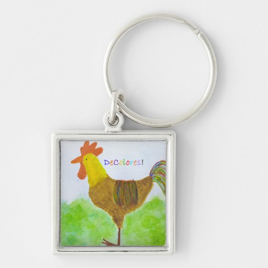 Rooster DeColores Sleutelhanger (Voorkant)