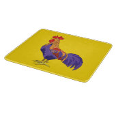 Rooster Decoratief Glass Cutting Board Snijplank (Hoek)