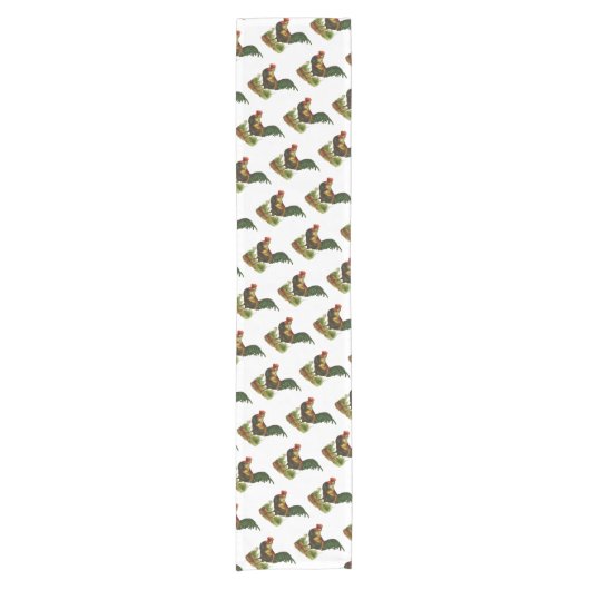 Rooster Design Farmhouse Table Runner Korte Tafelloper (Voorkant)