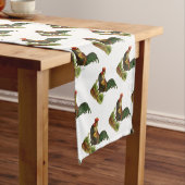 Rooster Design Farmhouse Table Runner Korte Tafelloper (Voorbeeld)