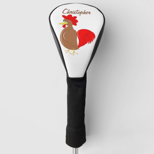 Rooster Design Golfheadcover (Voorkant)