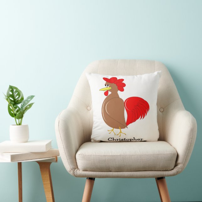 Rooster Design Personalised Kussen (Stoel)