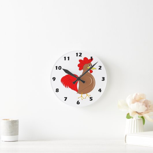 Rooster Design Ronde Klok (Huis)