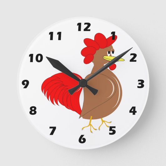 Rooster Design Ronde Klok (Voorkant)