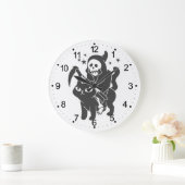 Rooster die op een kat past - Kies achtergrondkleu Grote Klok (Huis)
