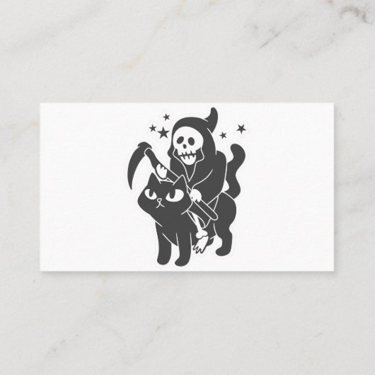 Rooster die op een kat past - Kies achtergrondkleu Visitekaartje (Achterkant)