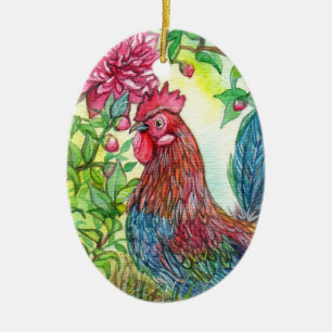 Rooster door Peony Keramisch Ornament
