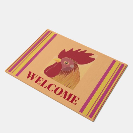 Rooster Doormat Deurmat (Schuin)