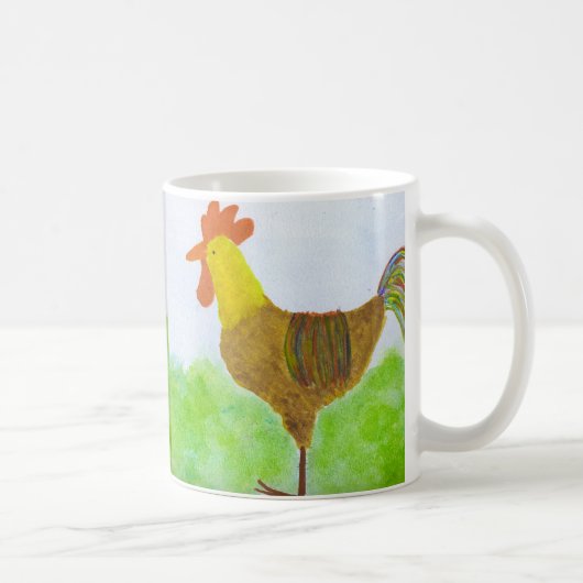 Rooster Double Sided Coffee Cup Koffiemok (Rechts)