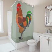 Rooster Douchegordijn (In situ)