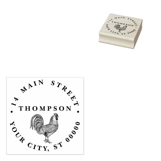 Rooster Drager Lithograaf 1 Rubberstempel (Gestempeld)