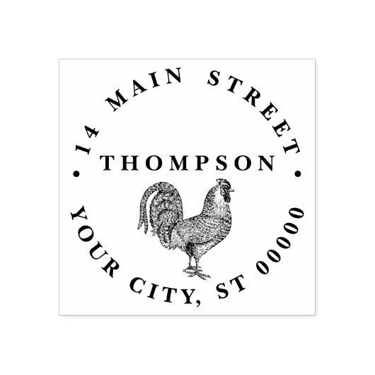 Rooster Drager Lithograaf 1 Rubberstempel (Afrduk)