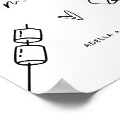 Rooster een marshmallow en feest bruiloft S'more S Poster (Hoek)