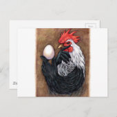 Rooster Egg Drawing Chicken Philosopher Briefkaart (Voorkant / Achterkant)