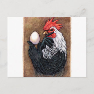 Rooster Egg Drawing Chicken Philosopher Briefkaart