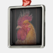 Rooster/El Gallo Metalen Ornament (Links)