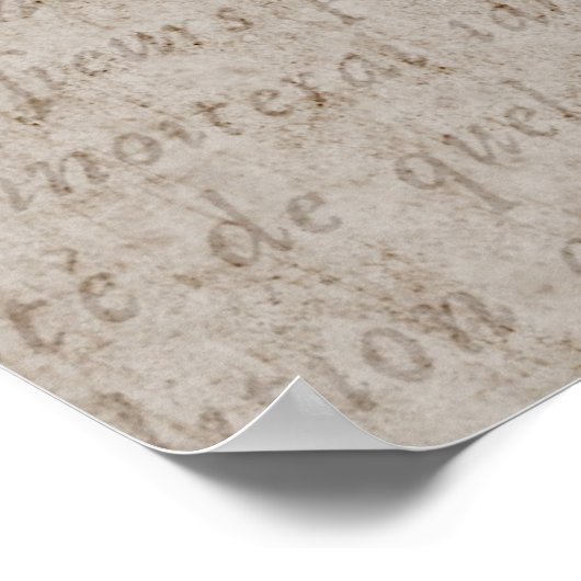  Rooster en Antiek tekstopslag - Aangepast Poster (Hoek)