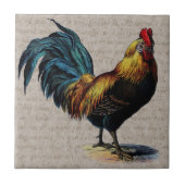  Rooster en Antiek tekstopslag - Aangepast Tegeltje (Voorkant)
