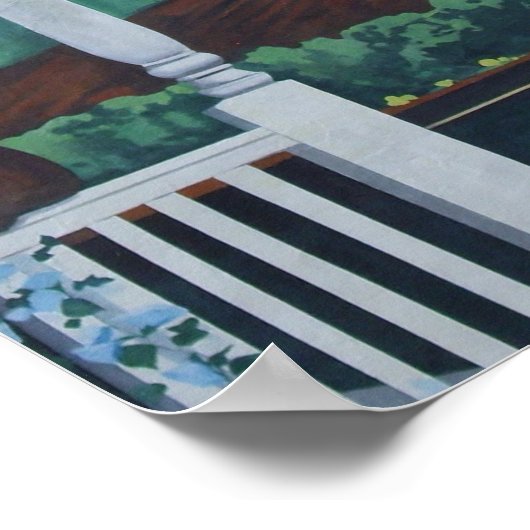 Rooster en Boerderij VeldPoster Poster (Hoek)