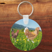 Rooster en Chicken 2 Sleutelhanger (Voorkant)