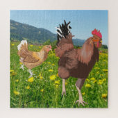 Rooster en Chicken 3 Legpuzzel (Verticaal)