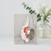 Rooster en Chicken Painting van Ohara Koson Briefkaart (Staand voorkant)