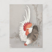 Rooster en Chicken Painting van Ohara Koson Briefkaart (Voorkant)