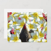 Rooster en Frangipanis Briefkaart (Voorkant / Achterkant)