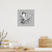 Rooster en Hen - Archiefafdruk Poster (Keuken)
