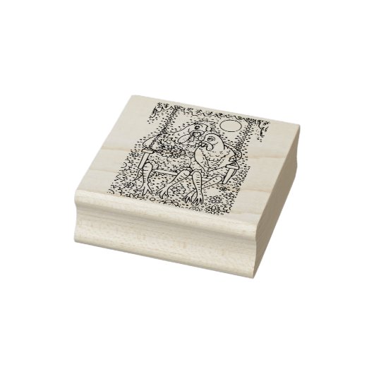 ROOSTER- EN HEN-LOVERS, PORCH-SCHAKELSTEMP RUBBERSTEMPEL (Stempel)