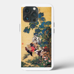 Rooster en Hen met Hydrangeas door Ito Jakuchu Case-Mate iPhone Case
