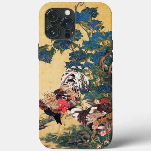 Rooster en Hen met Hydrangeas door Ito Jakuchu Case-Mate iPhone Case (Achterkant)