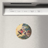 Rooster en Hen met Hydrangeas door Ito Jakuchu Magneet (Insitu (Vaatwasser))