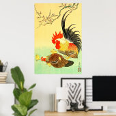 Rooster en Hen Ohara Koson 1930 Poster (Thuiskantoor)